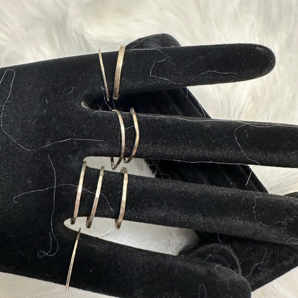 7 Assorted Sterling Silver Stackable Rings - image 5